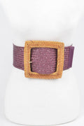 Bamboo Buckle Wide Stretch Belt