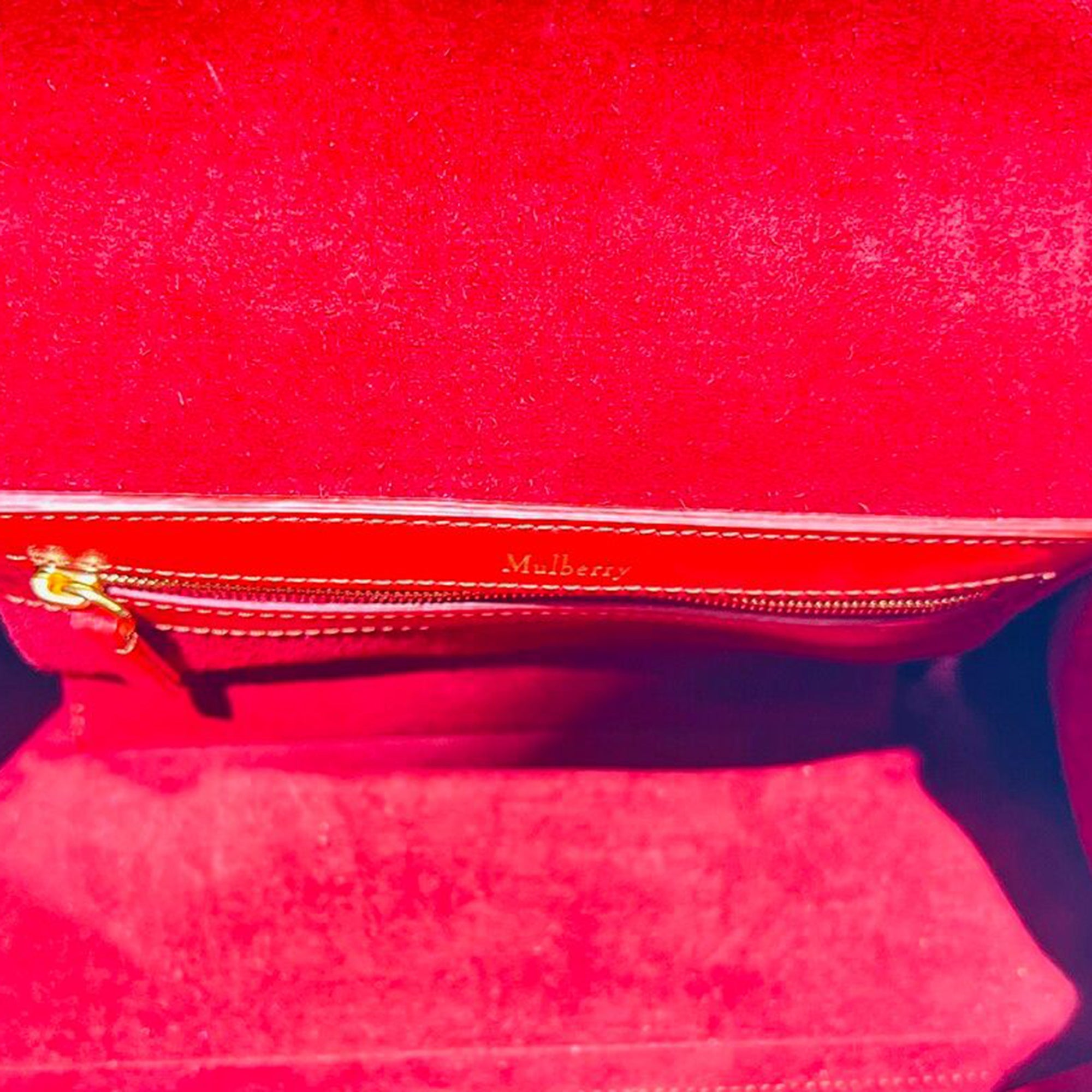 Red Chain Flap Shoulder Bag