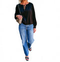 Everyday Long Sleeve Blouse In Black