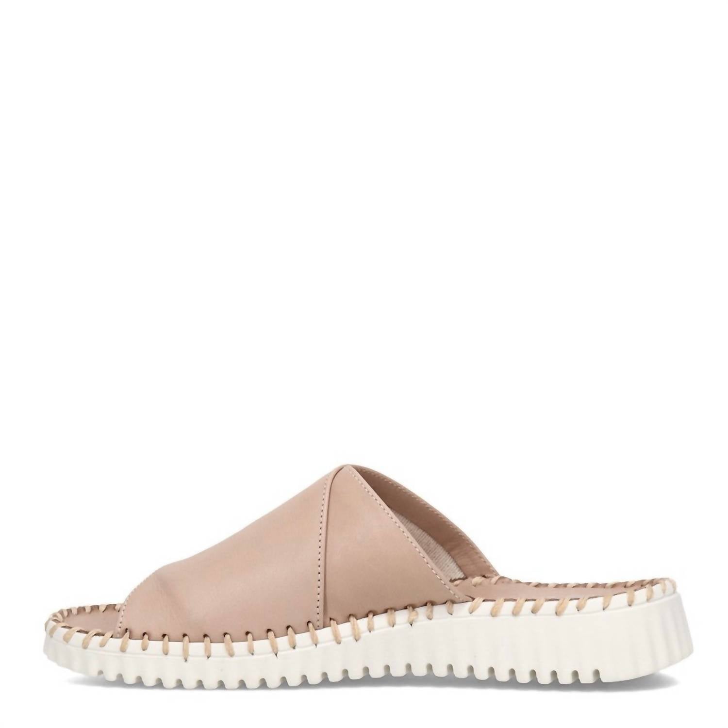 Women's Gloria Leather Slide Sandal In Taupe