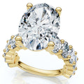 Certified 6Ct Oval Diamond Engagement Ring 14k Gold Lab Grown