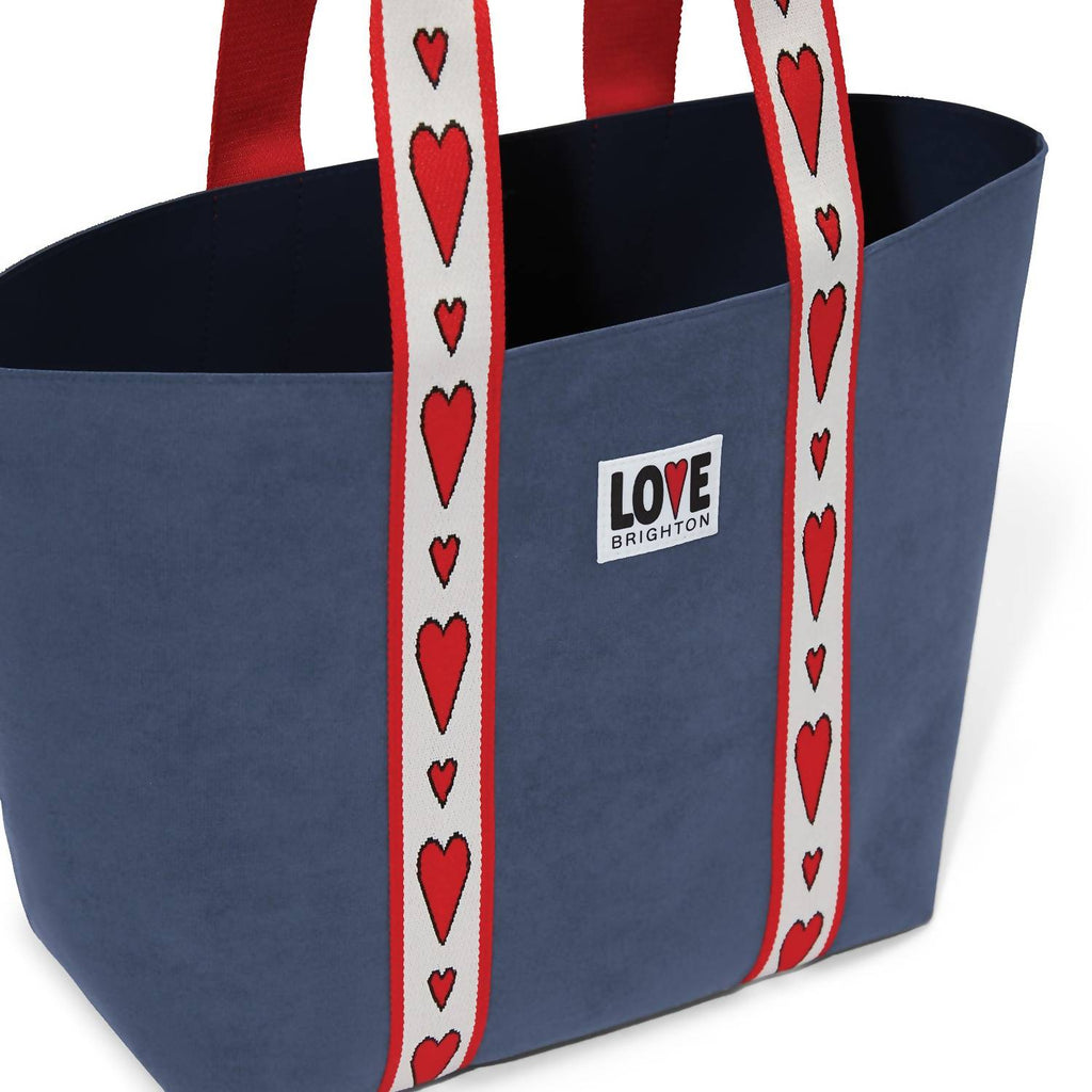 Women's Velveteen Love Tote Bag In Multi