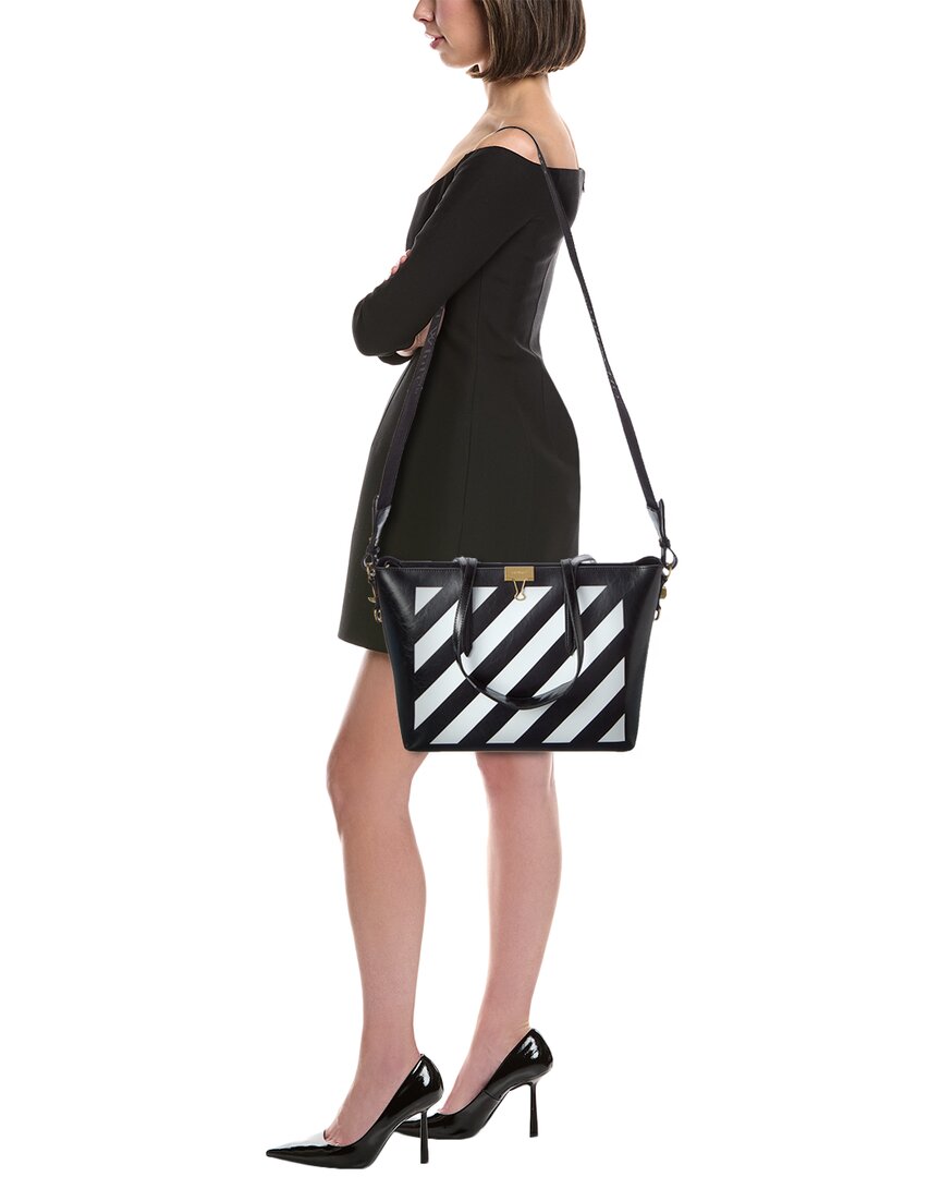 Off-White Diagonal Leather Tote