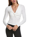 MARION Deep V-Neck Crop Top