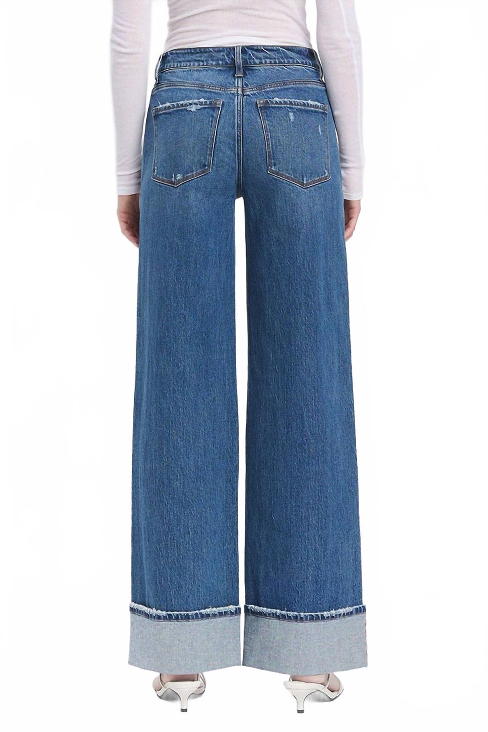 Kris Baggy Wide Leg Jean In Blue