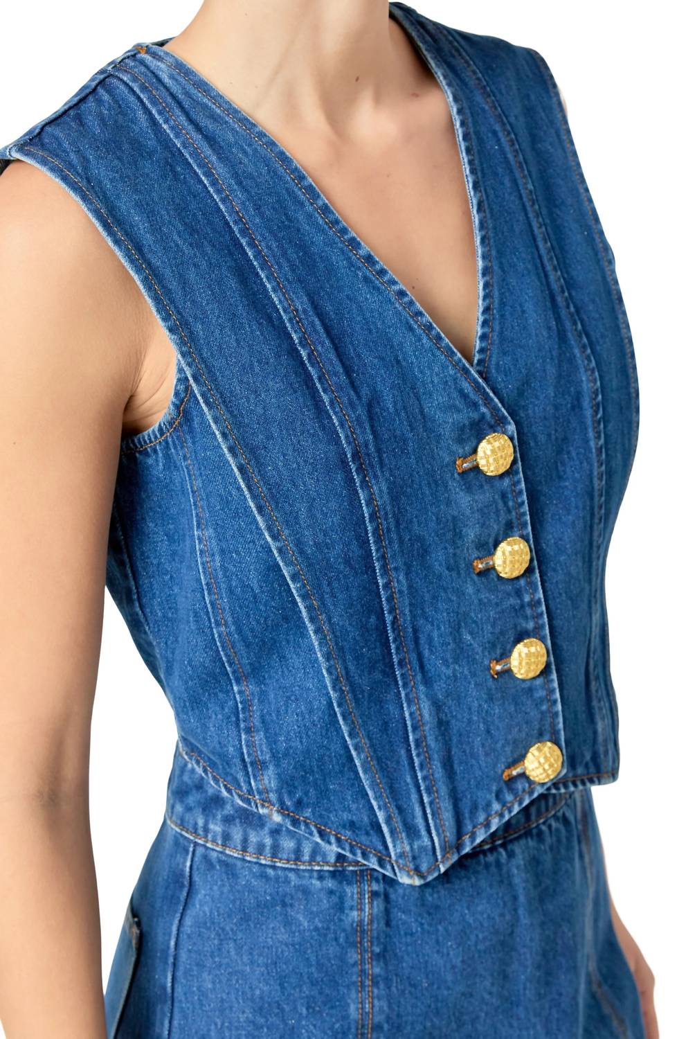 Keepin' It Classy Denim Vest In Dark Wash