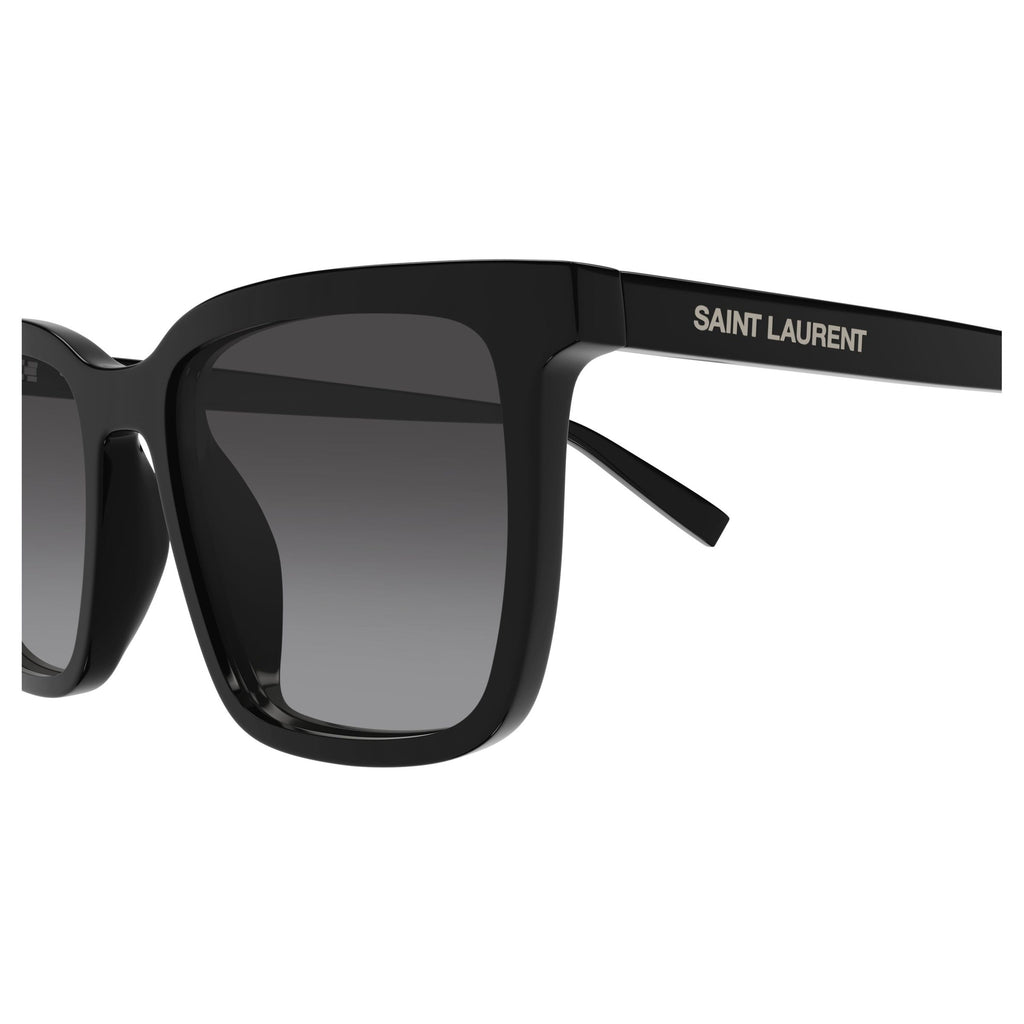 Rectangular Sunglasses In Glossy Black Acetate
