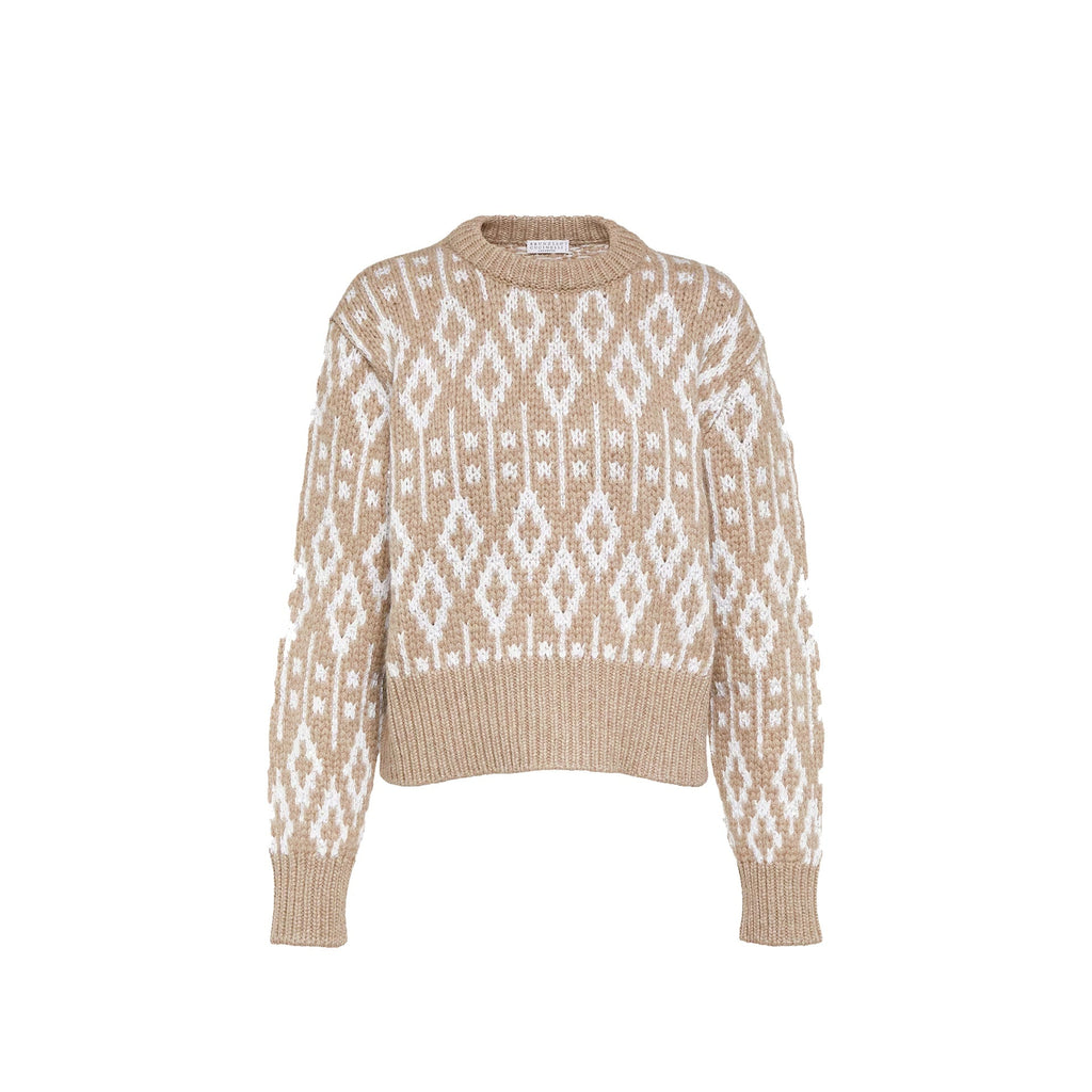 Brunello Cucinelli Jacquard Cashmere Sweater Women
