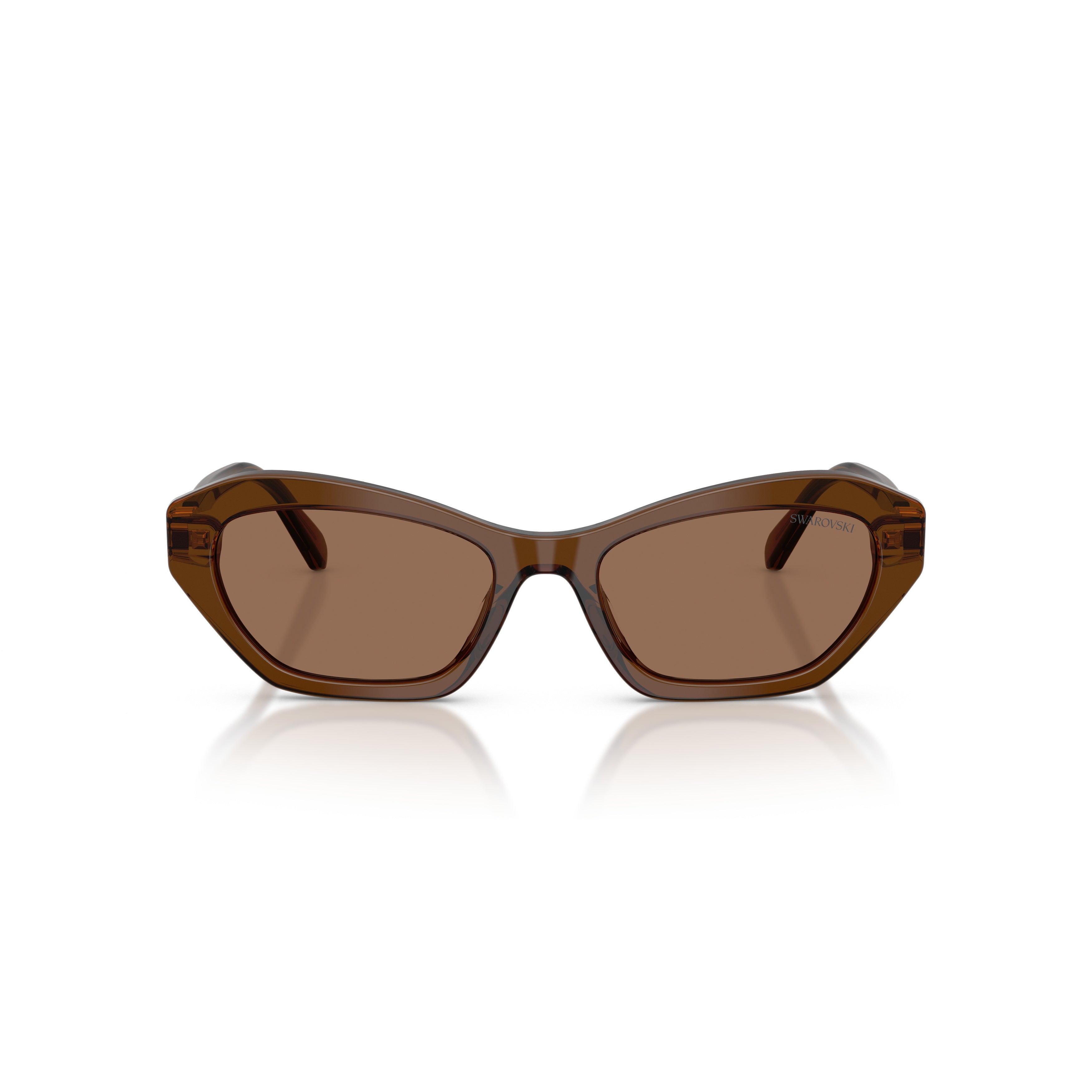 0Sk6048 Geometric Cat-Eye Sunglasses with Gold Accents
