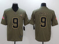 Men's New Orleans Saints Drew Brees #9 Brown Game Jersey1