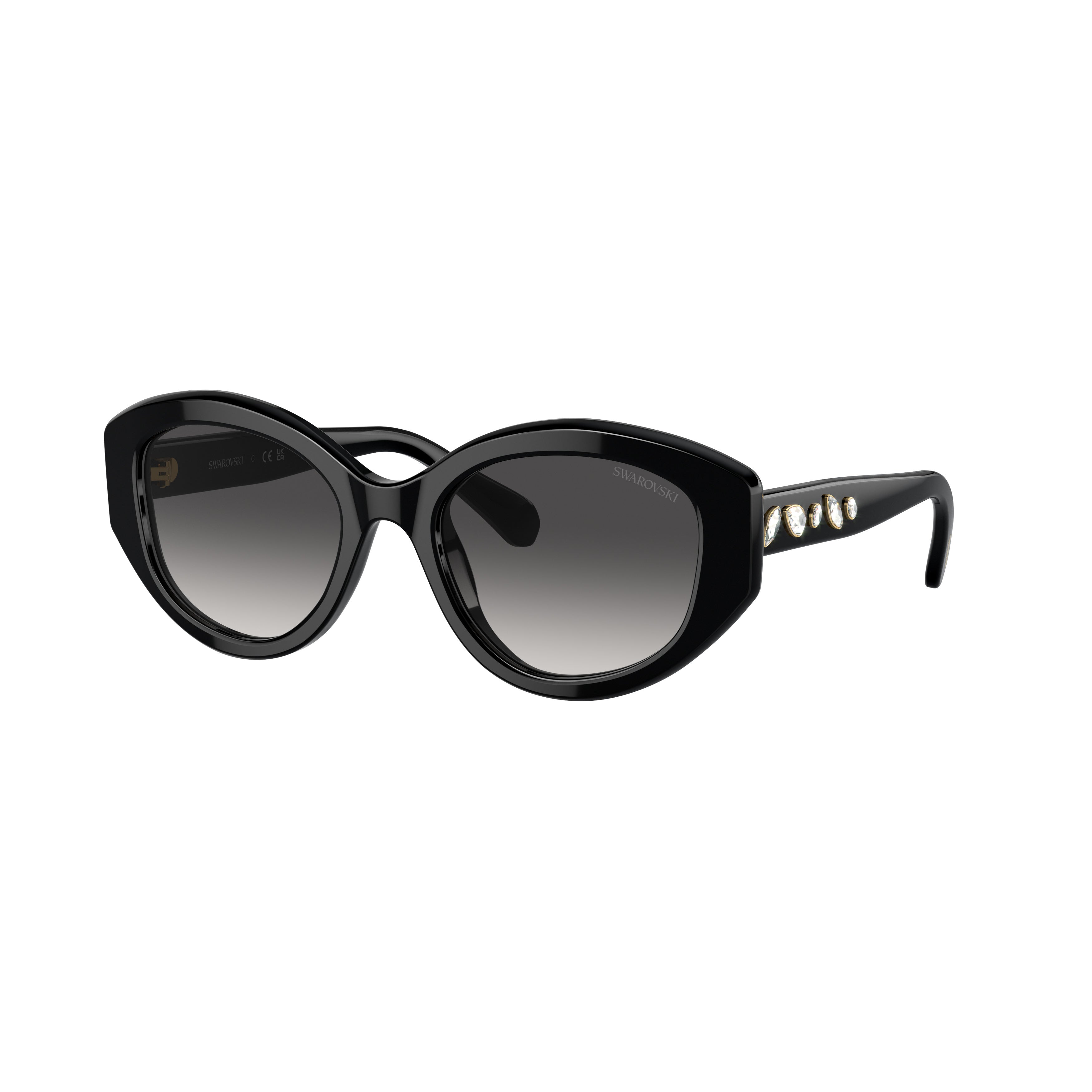 0Sk6005 Oversized Cat-Eye Sunglasses with Crystal Embellishments