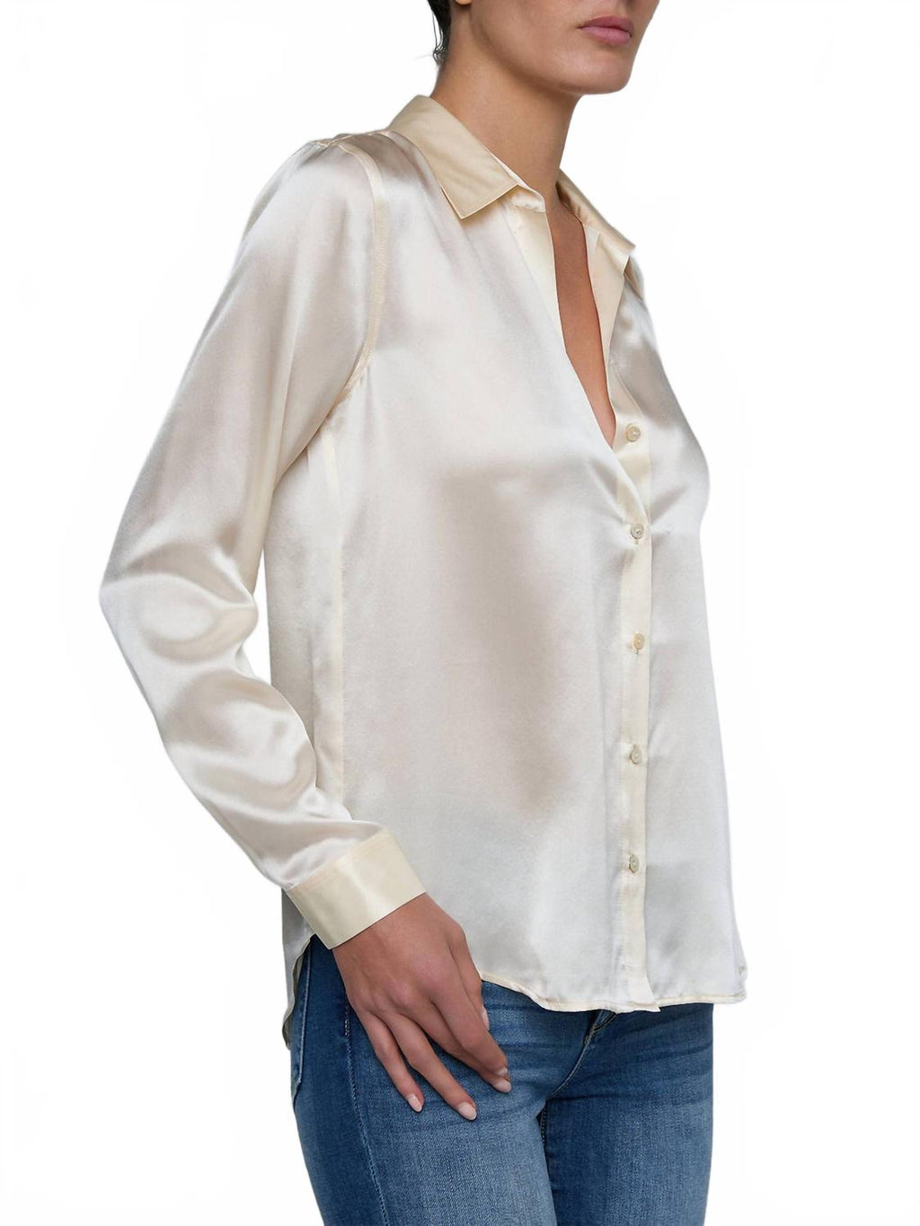 Tyler Silk Blouse In Ecru