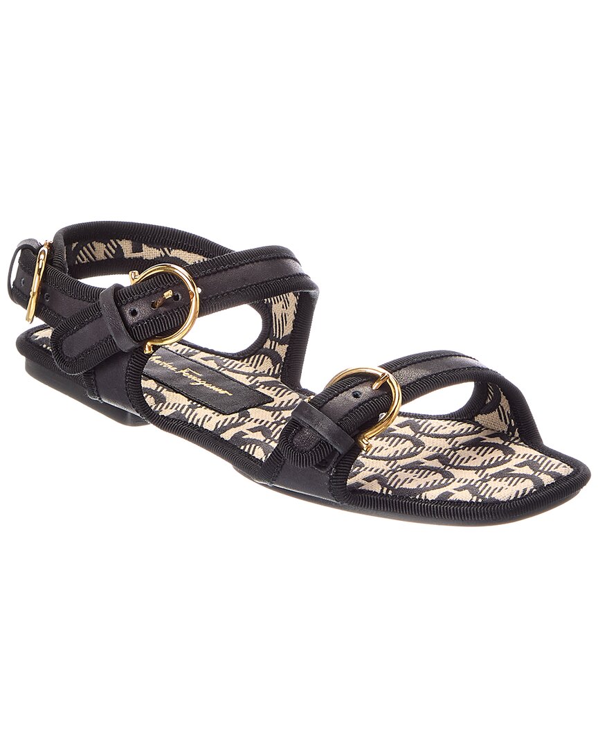 Ferragamo Anteo Leather Flat Sandal