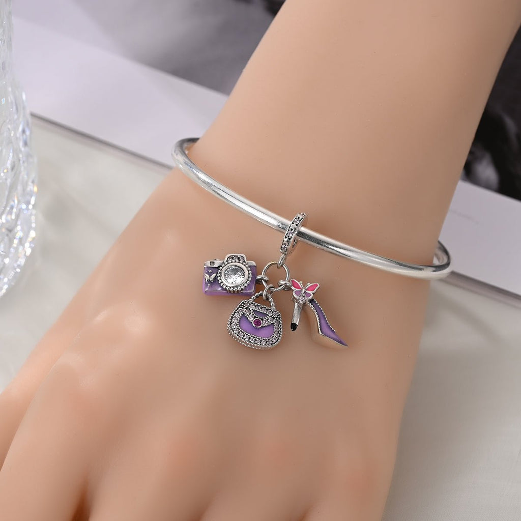 Camera, Handbag & High Heel Shoe Dangle Charm