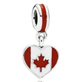 Canada Heart Flag Dangle Charm