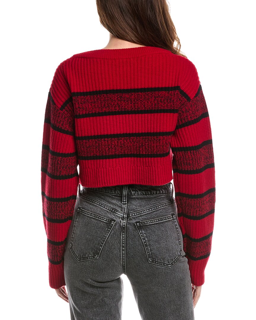 RE/DONE Crop Boatneck Wool Pullover