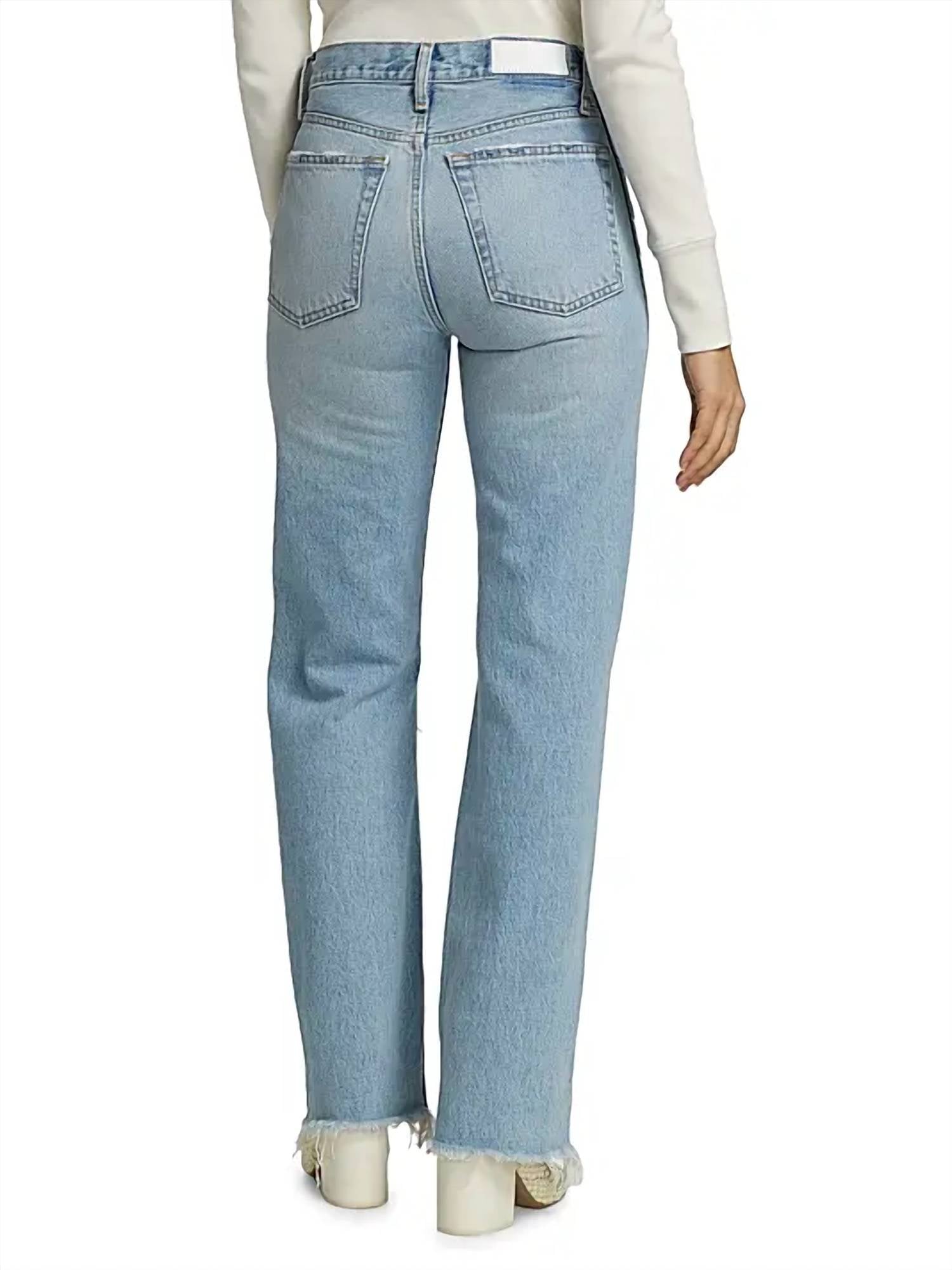 90S High-Rise Loose Straight Jeans In Breezy Indigo