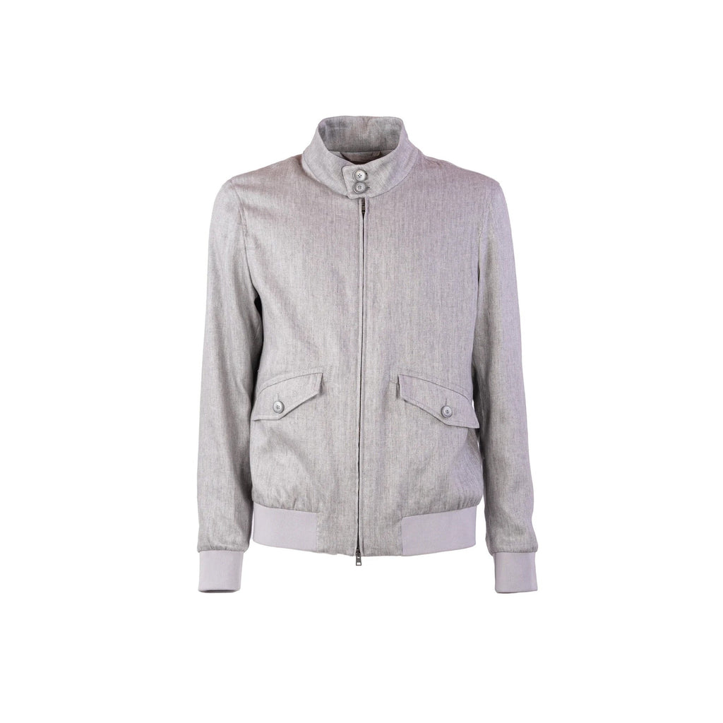 Herno Linen Bomber Jacket Men
