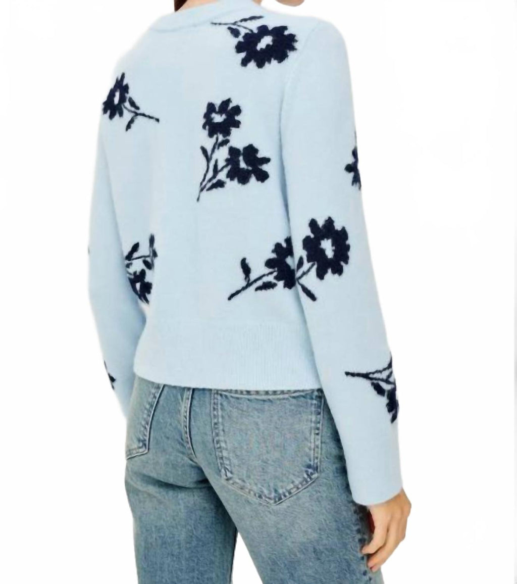Anise Sweater In Winter Blue Floral