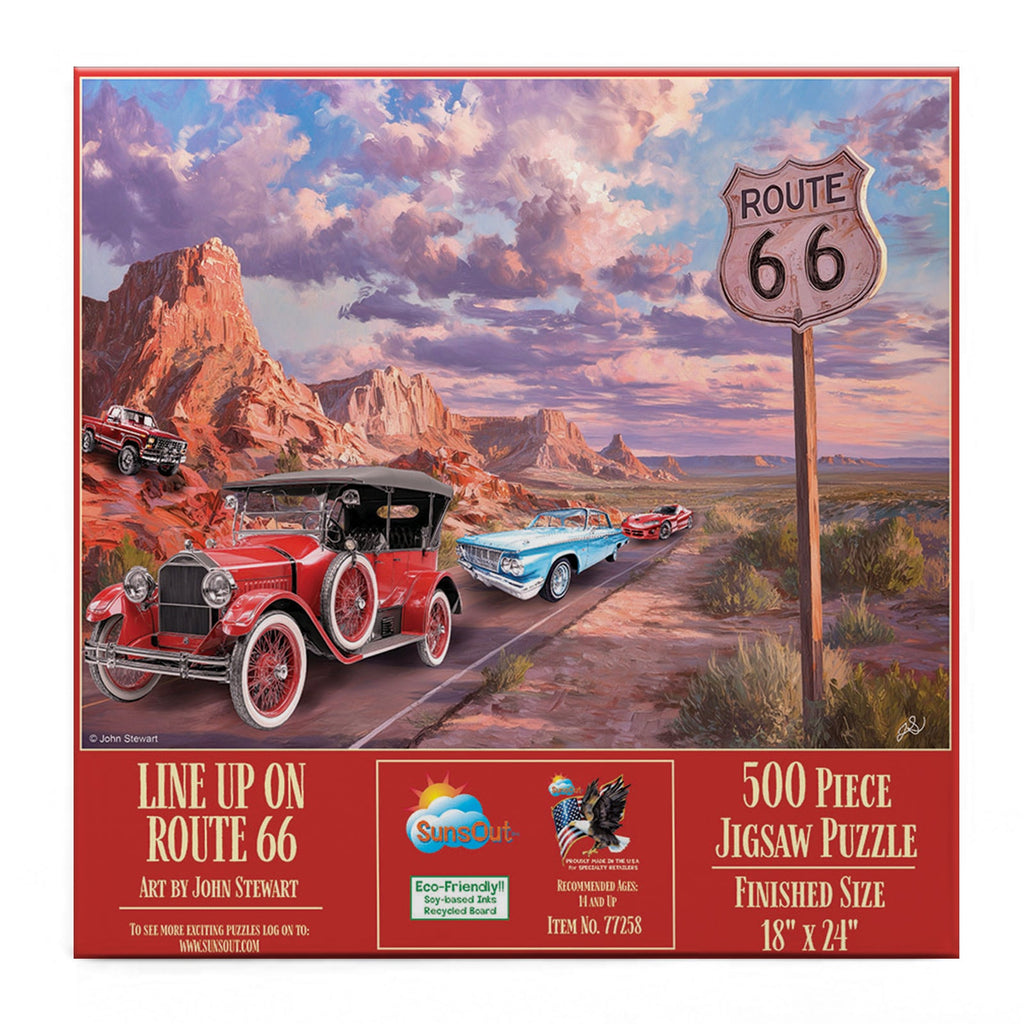 Line Up on Route 66 500 piece Jigsaw Puzzle for Adults