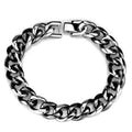 High polished (no plating) Stainless Steel Bracelet with Ceramic in Jet