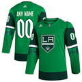 Men's Los Angeles Kings Kelly Green St. Patrick's Day Authentic Custom jersey