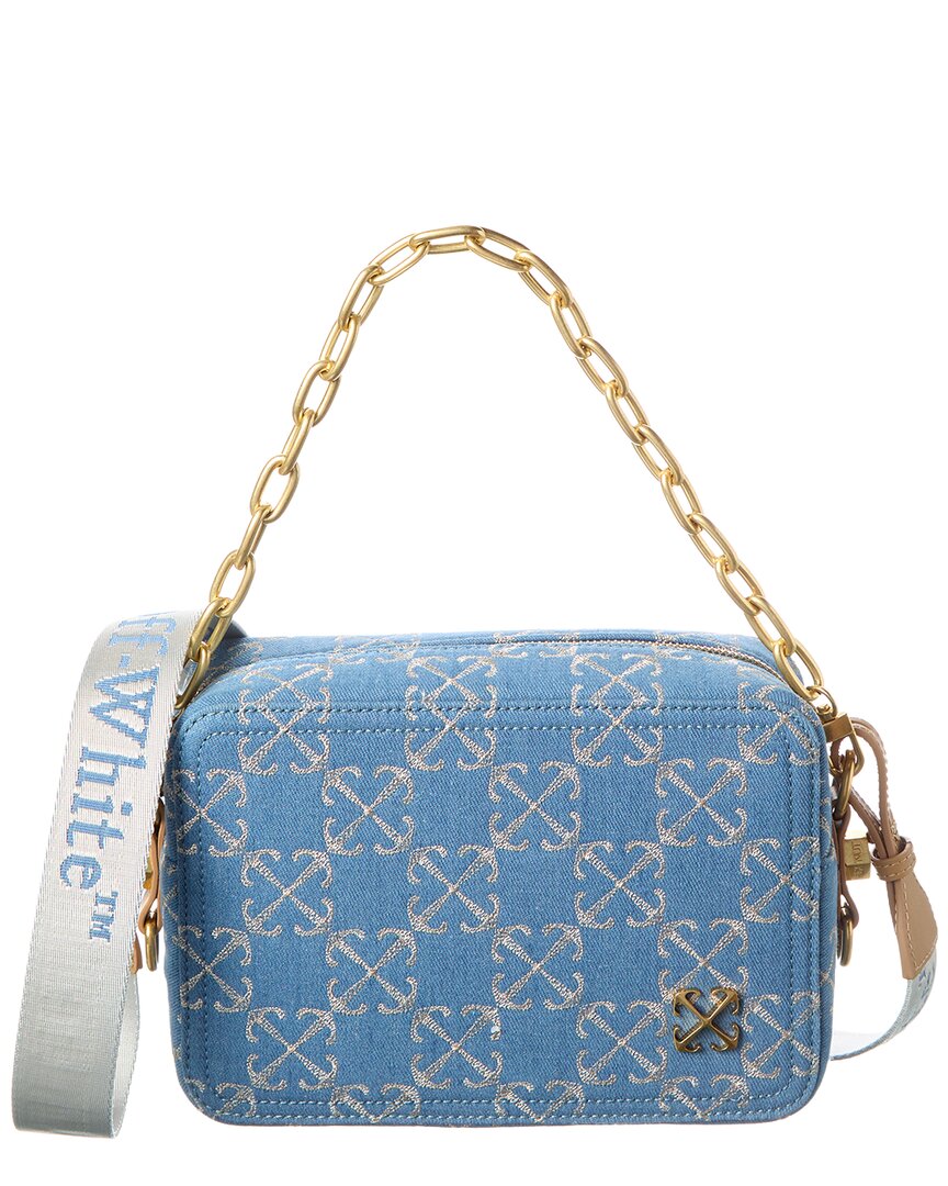 Off-White Logo Medium Denim Crossbody