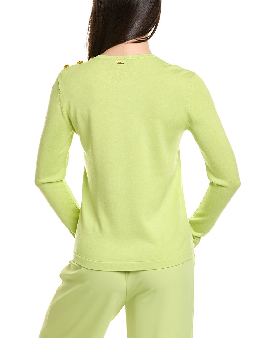 St. John Solid Jersey Knit Sweater