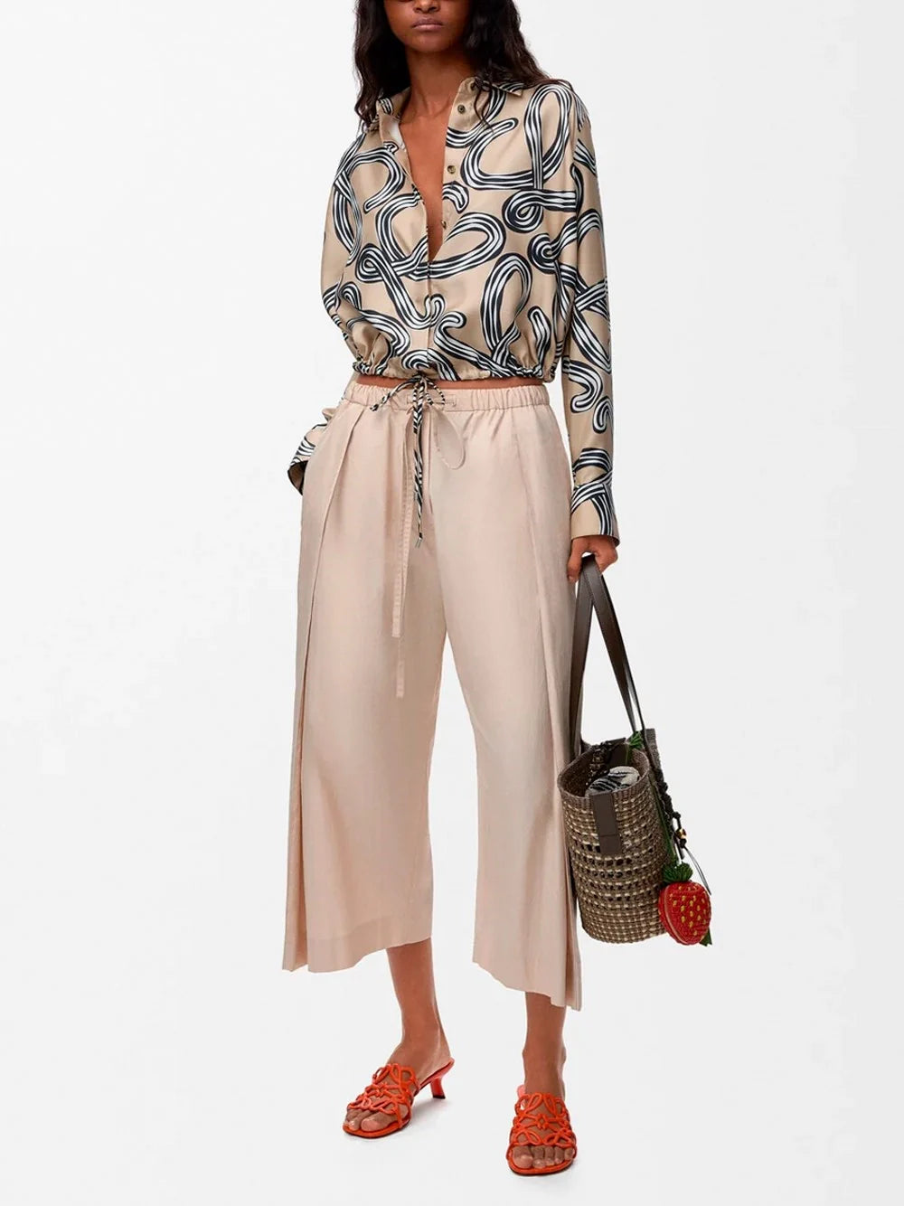 Loewe Women Paula`S Ibiza Cropped Elasticated Pants