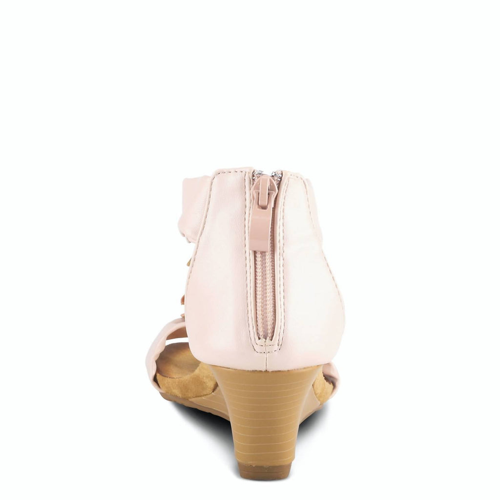 Women's Harlequin Wedge Sandal In Peach Multi