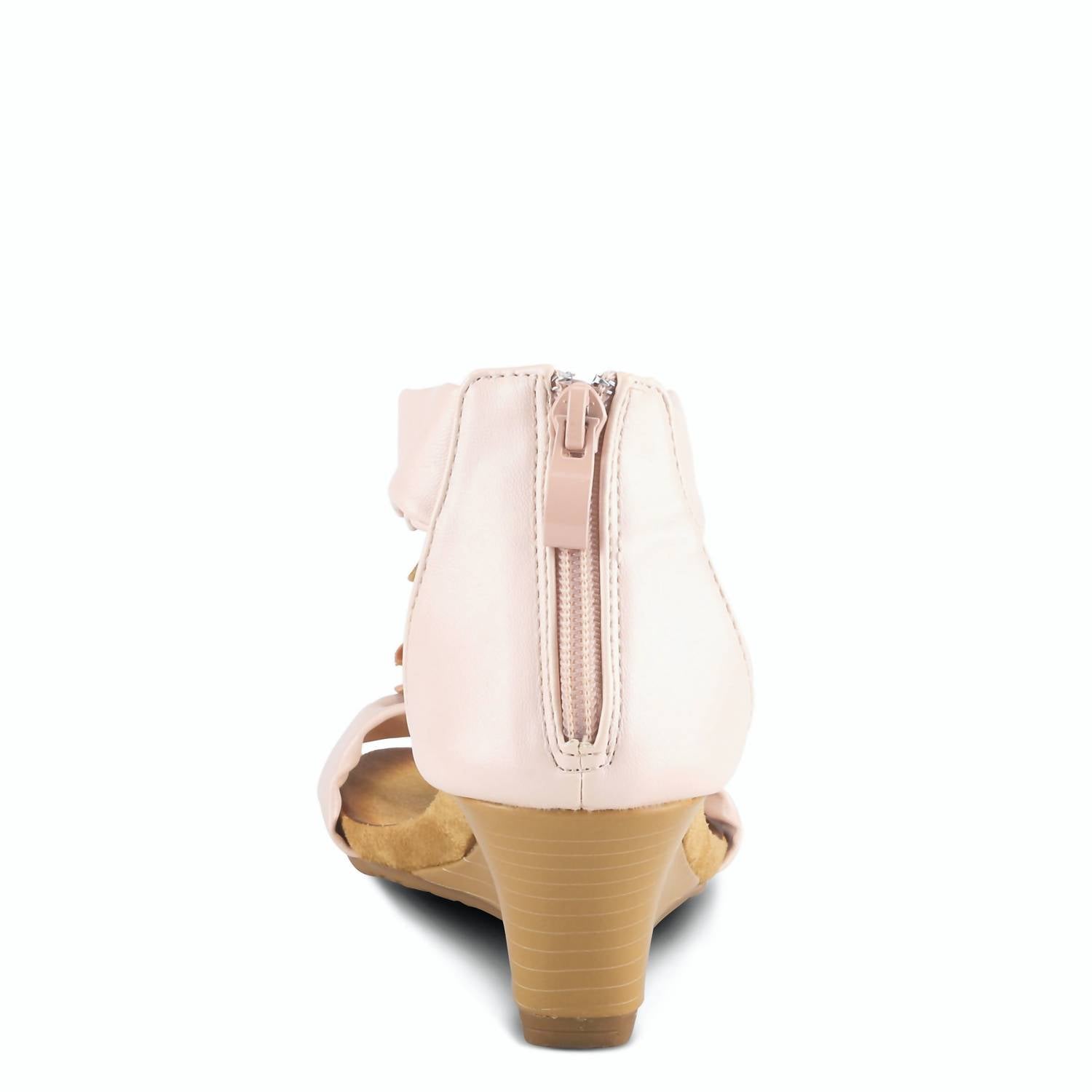 Women's Harlequin Wedge Sandal In Peach Multi