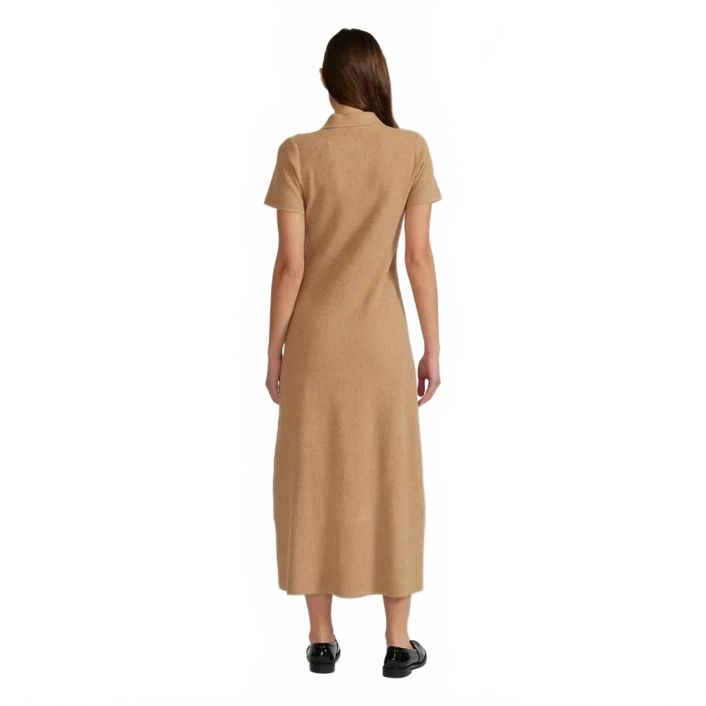 Arden Polo Dress In Beige
