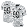 Men's Los Angeles Rams Aaron Donald #99 Arctic Camo 2024 Salute to Service Retired Player Limited Jersey1
