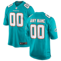 Custom Miami Dolphins Aqua Game Jersey1