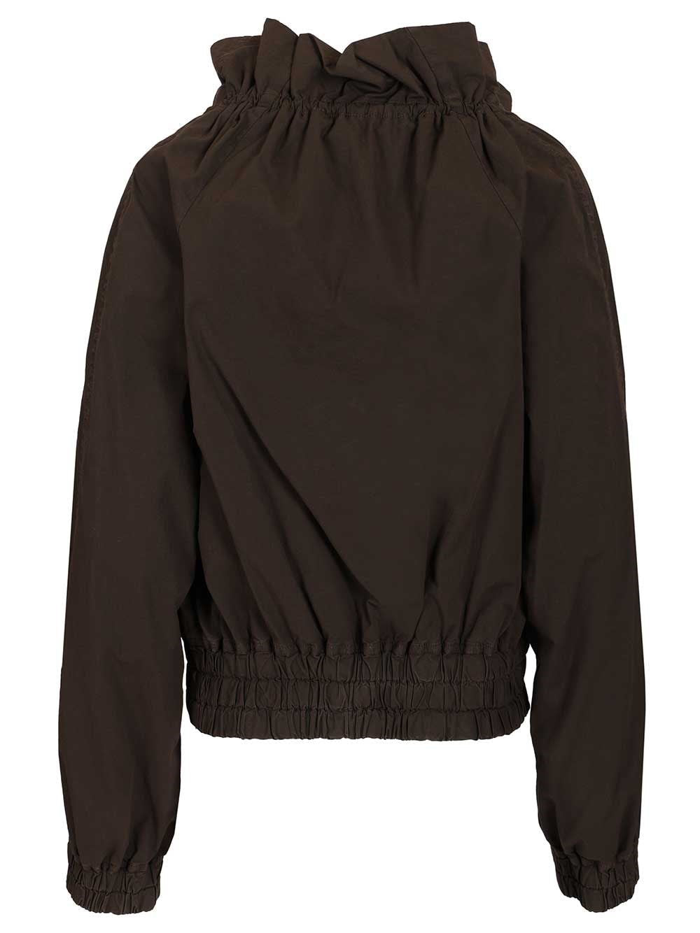 Dries Van Noten Women Cotton Blend Ruffled Jacket