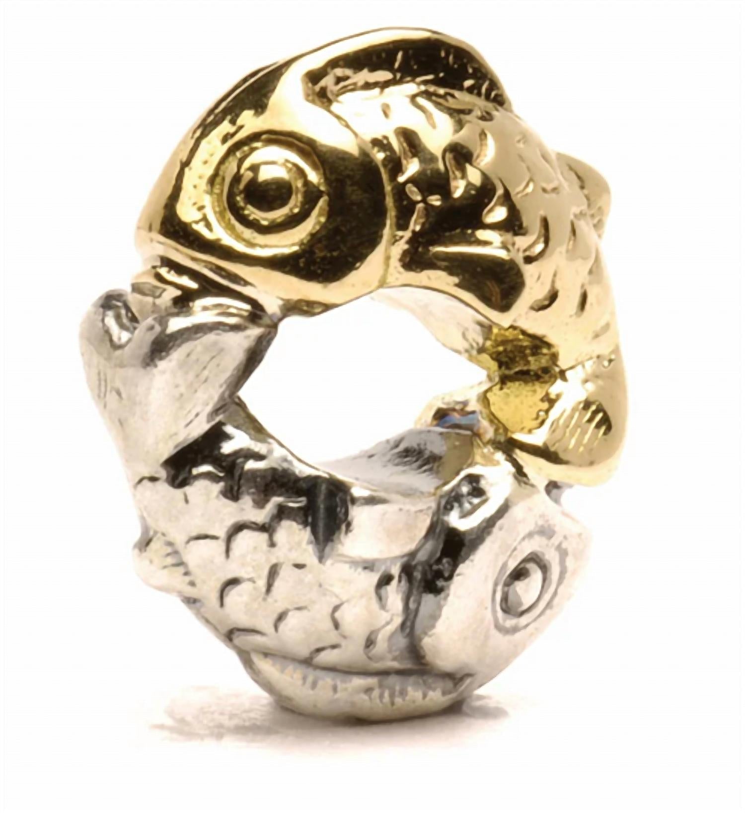 Women's Happy Fish Bead Charm In Gold/ Silver
