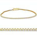 4Ct Diamond Lightweight 7" Tennis Bracelet 14k Gold Lab Grown