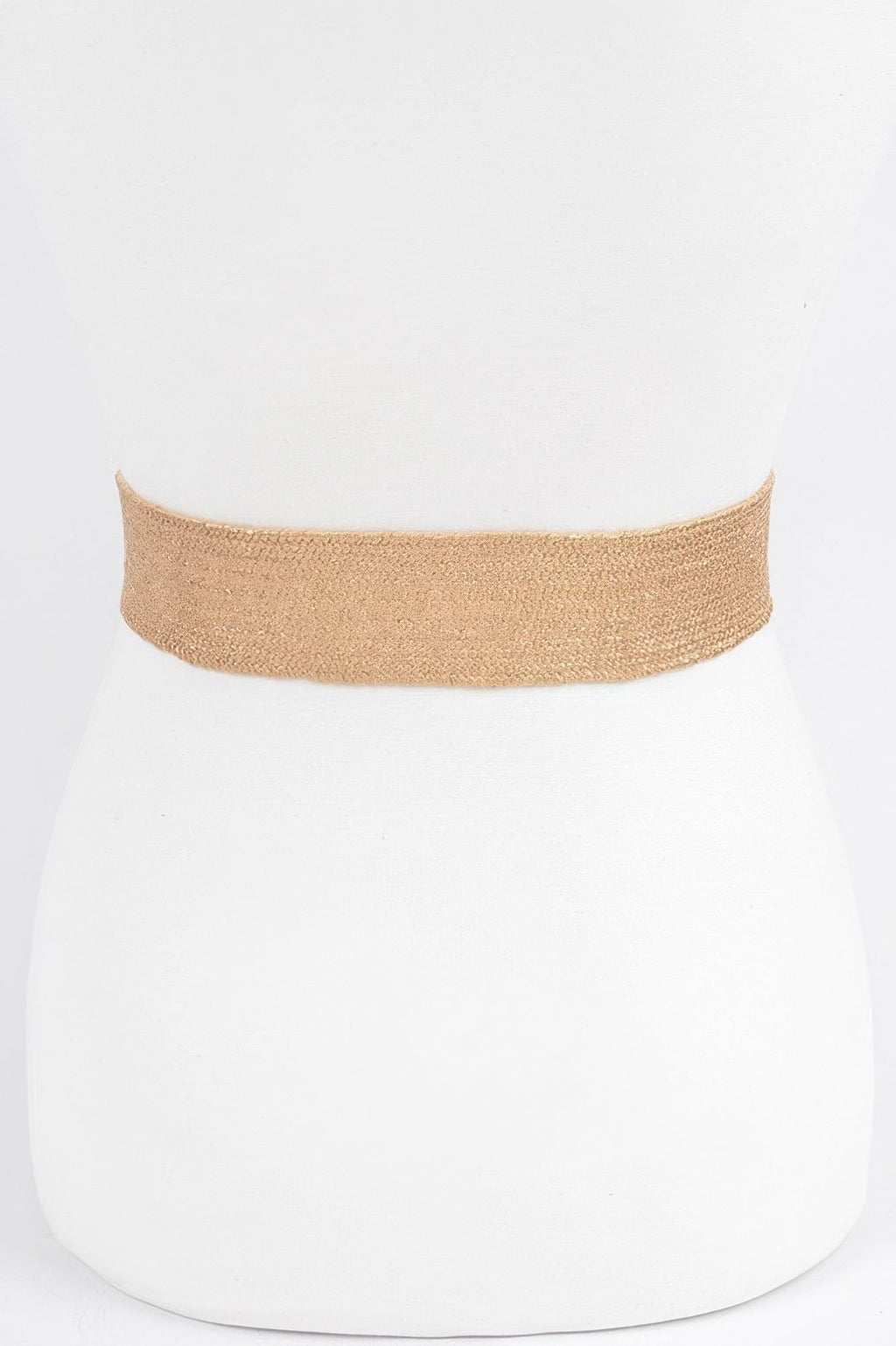 Round Handmade Bamboo Buckle Elastic Belt