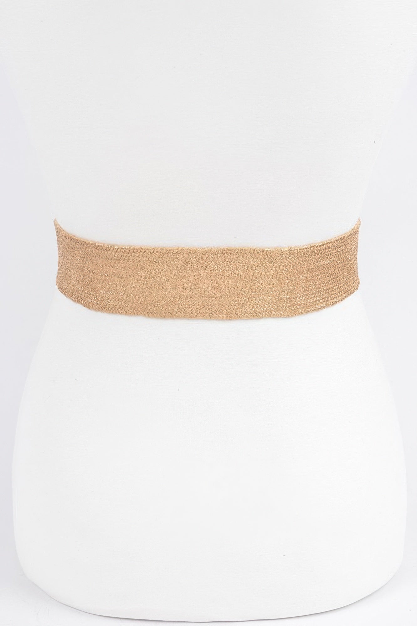 Round Handmade Bamboo Buckle Elastic Belt