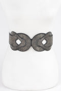 Multi Rhinestone Plus Size Elastic Belt