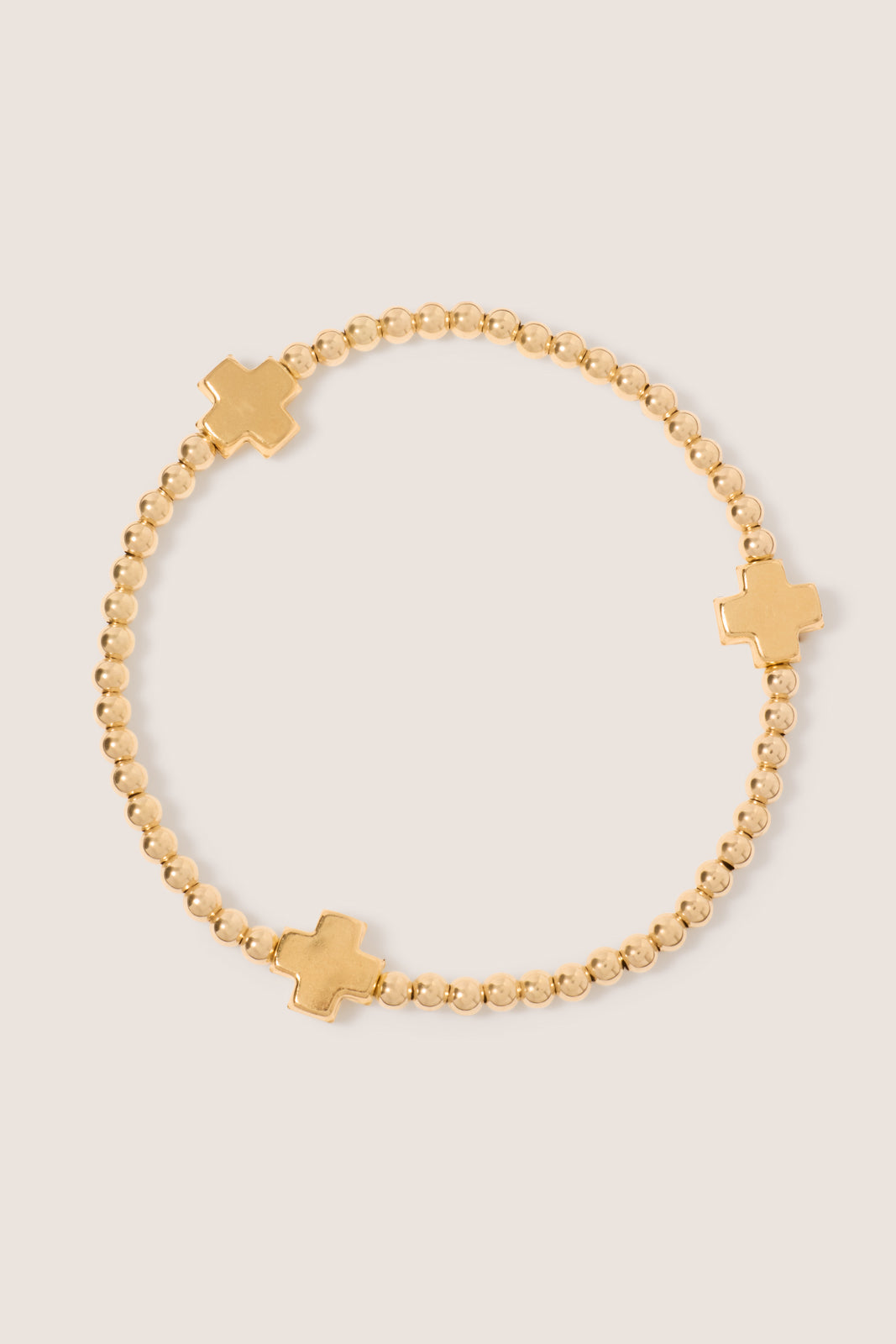 Women's Signature Cross 3mm Gold Bracelet