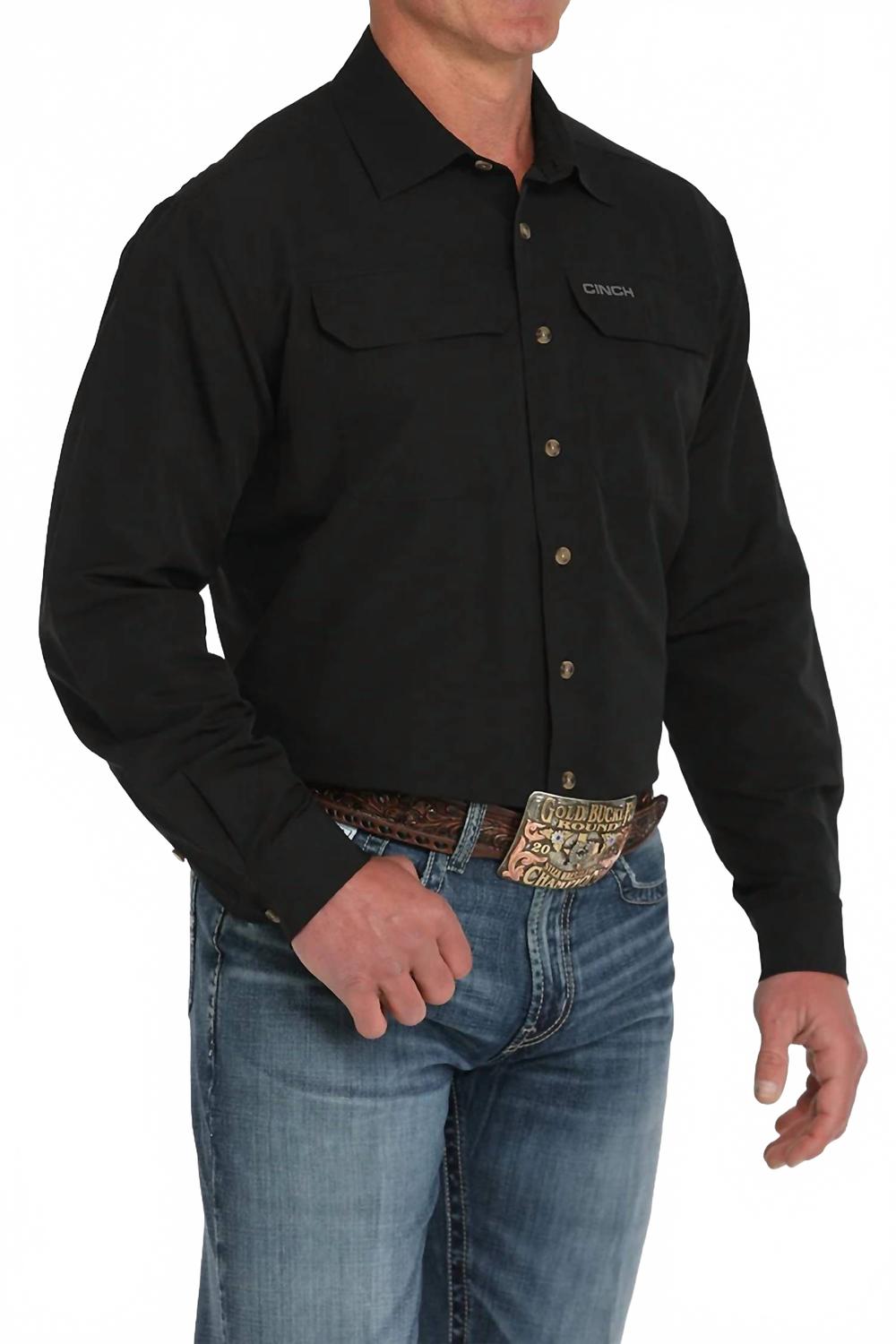 Arenaflex Vented Long Sleeve Shirt In Black