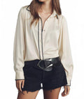 Kodie Top Silky Blouse In Ivory