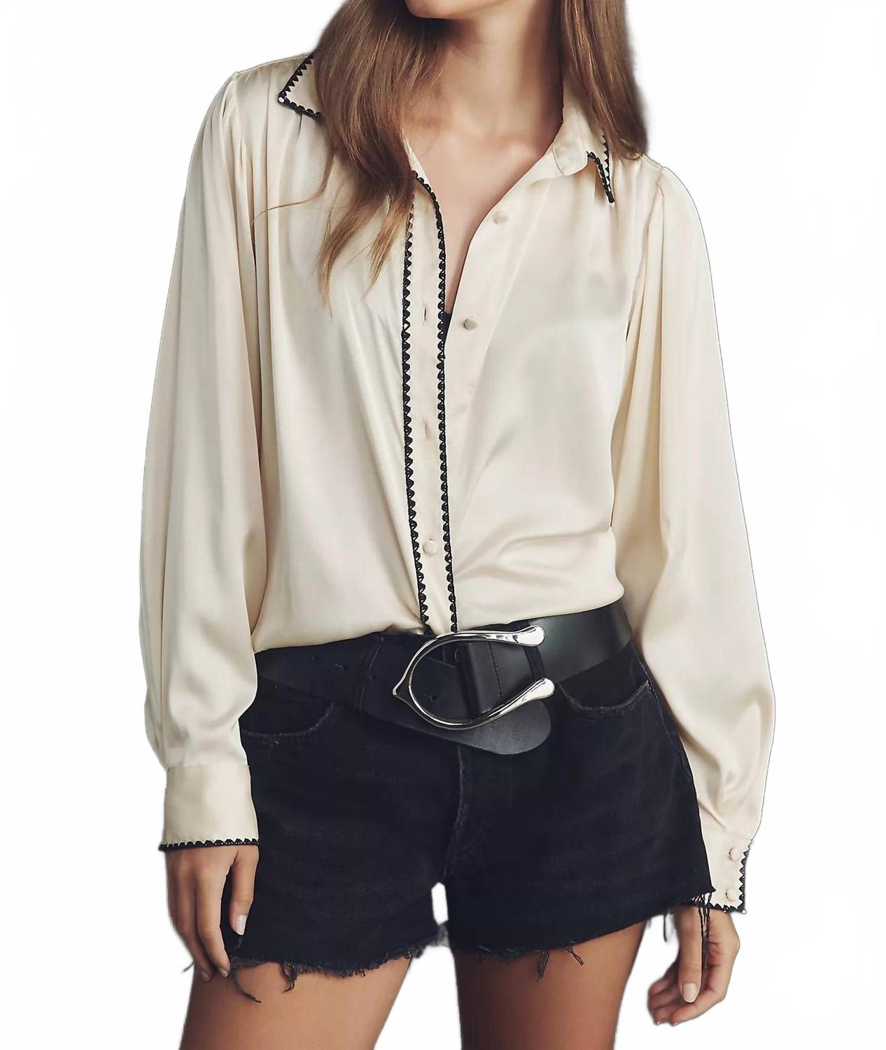 Kodie Top Silky Blouse In Ivory