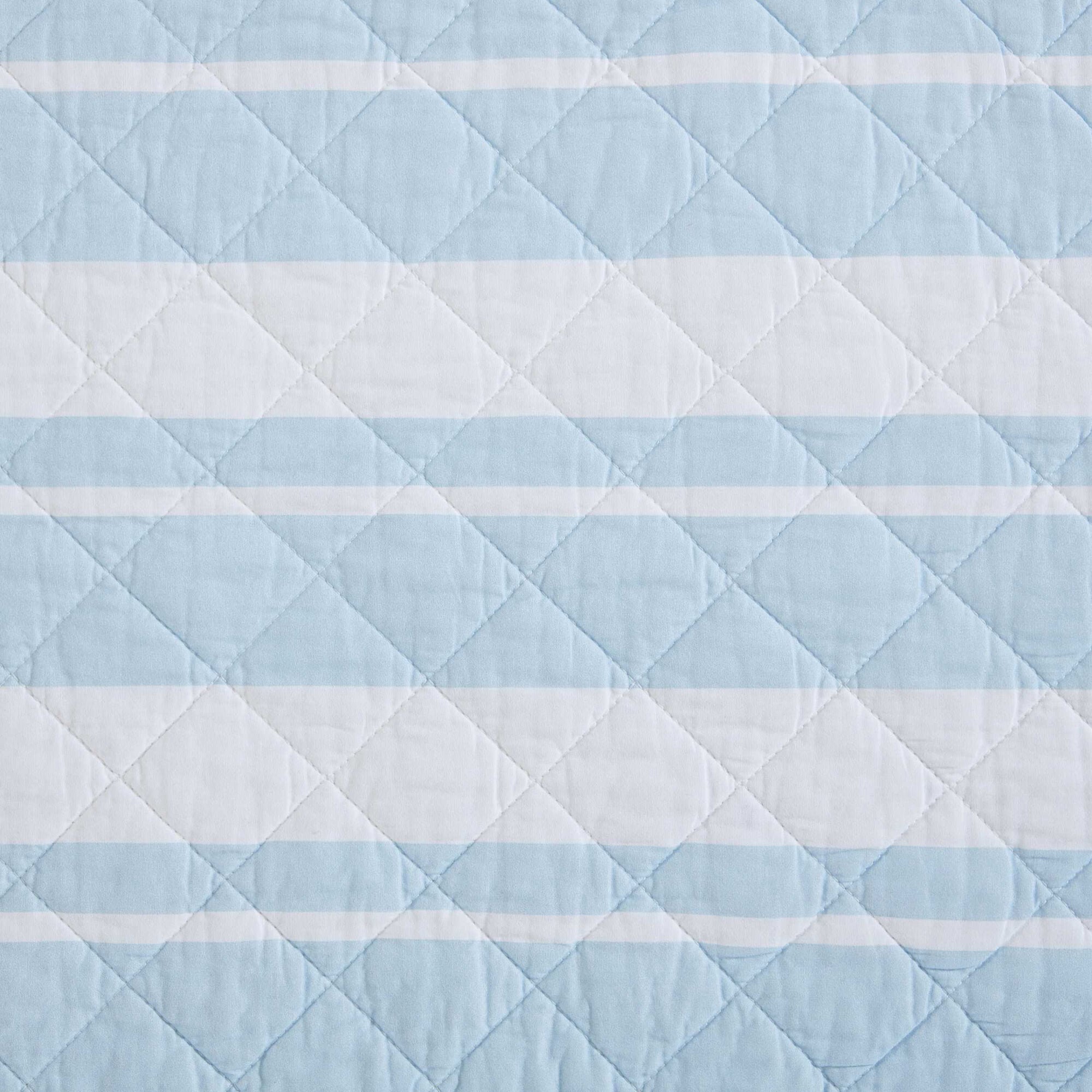 Nautica Seafront Stripe Blue Full/Queen Quilt Set