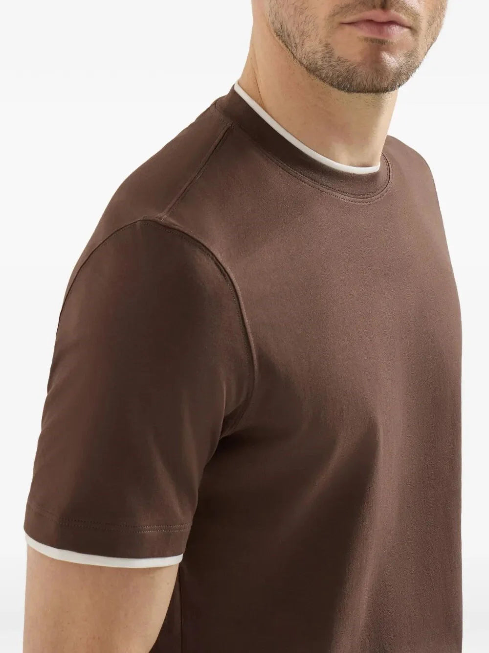 Brunello Cucinelli Men T-Shirt With Faux-Layering