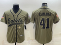 Men's New Orleans Saints Alvin Kamara #41 Olive 2022 Salute To Service Retired Player Limited Jersey1 Joint Edition