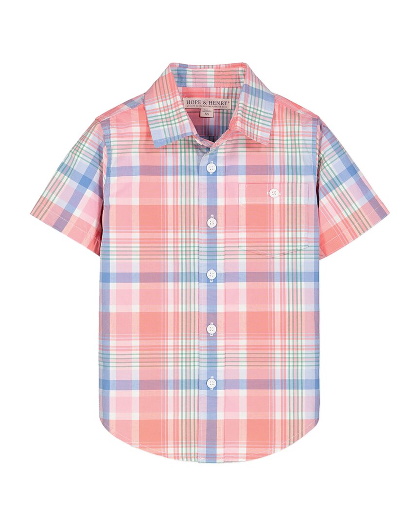 Hope & Henry Stretch Poplin Short Sleeve Shirt