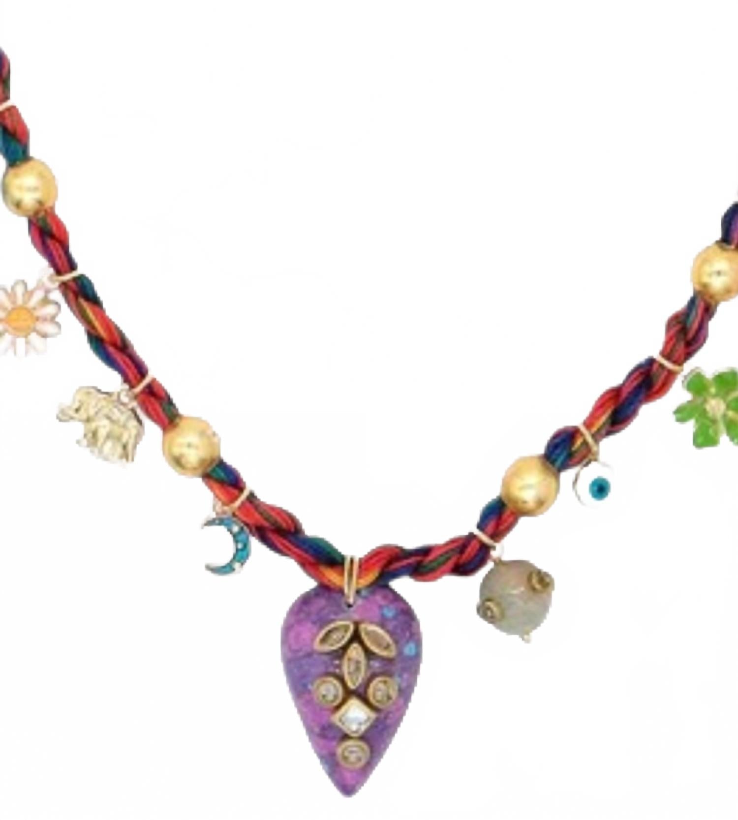 Women's Charm Necklace In Joy Heart