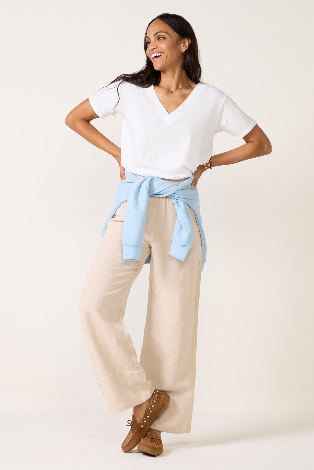 Women's Linen Wide Leg Pants